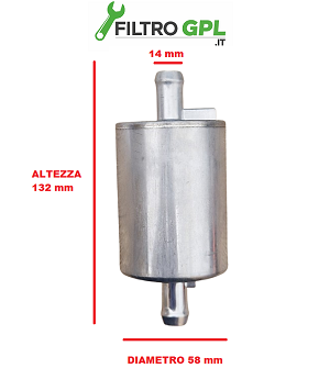 FILTRO GPL UFI FC-30 14 mm 46.002.00 FIAT LANCIA ALFA OPEL